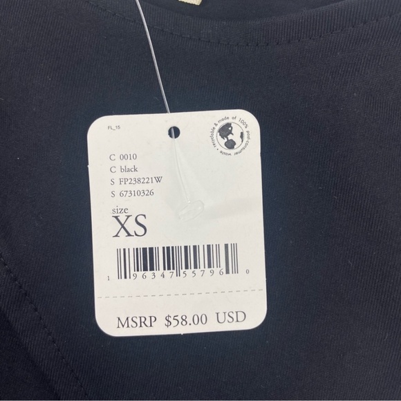 Free People Keep It Going Thong Cutout Bodysuit Black Size XS New with Tag - Picture 10 of 15